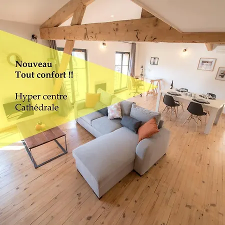 Le Saint Theodard -t2 Hyper Centre Vue Cathedrale Apartment *